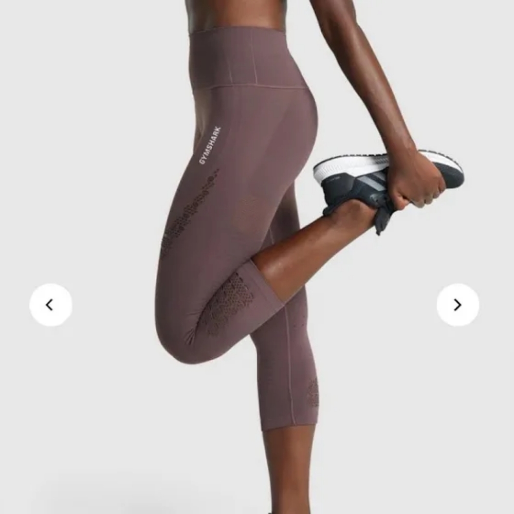 Gymshark Energy Seamless Cropped Leggings Mauve Purple - Main Image